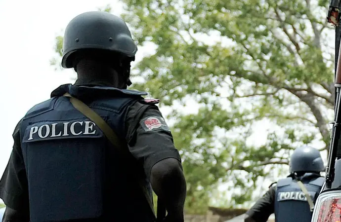 some nigerian police personnel on duty